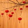Flannel Chinese New Year Lantern Mini Red Lucky Hanging Lanterns with Tassel for Spring Festival Party Wedding Supplies