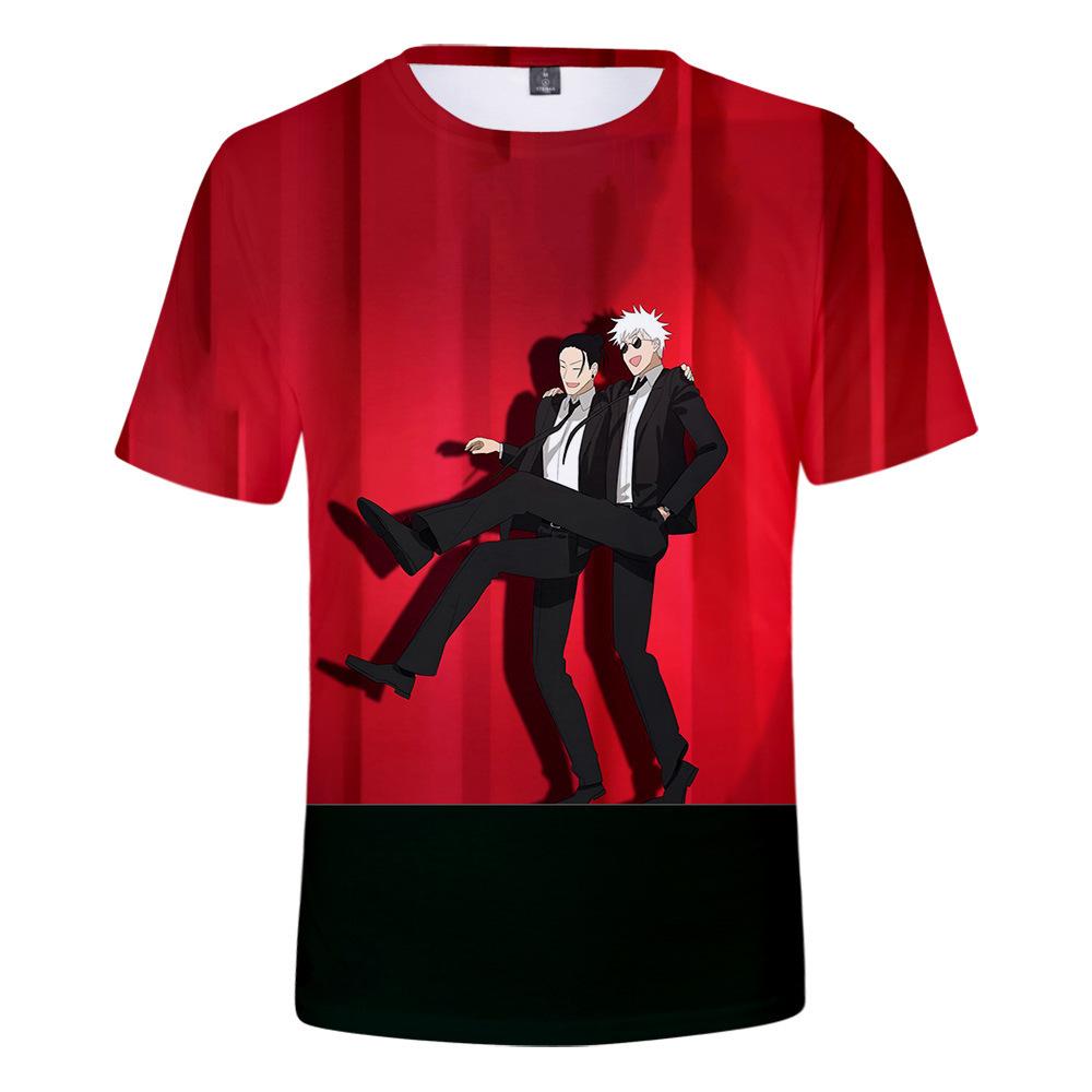 Модная футболка с 3D принтом «дзюдзюцу кайсен» для мальчиков и девочек, летняя дышащая уличная одежда, мужская одежда, мужская/женская футболка с короткими рукавами