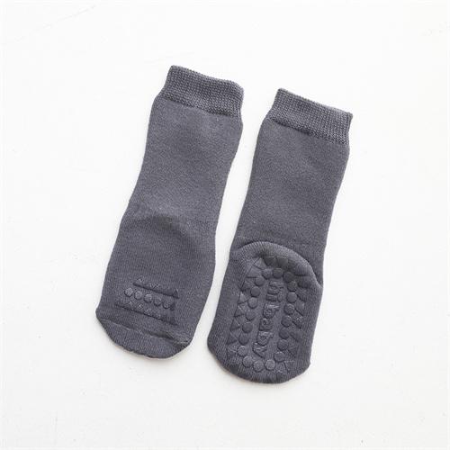 Thickened Kids Floor Socks Toddler Baby Boys Girls Pure Color Warm Non-Slip Socks Newborn Casual Cotton Socks 0-3 Y Winter New