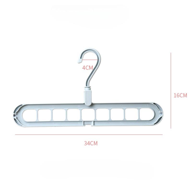 Multifunctional Hangers Household Hangers Storage Artifacts Nine Holes Clothes Rack Plastic Bedroom Magic Rack Dormitory