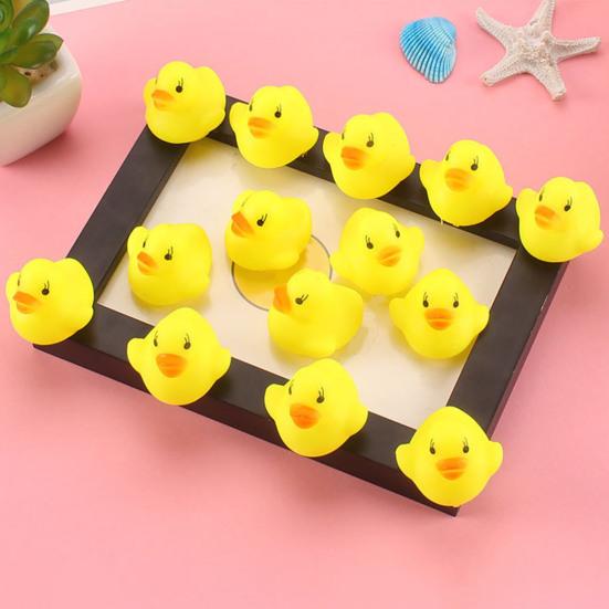 5Pcs Bath Toy Squeaky Duck Baby Water Toy Compact Children Hearing Development Toy for Home Bathroom