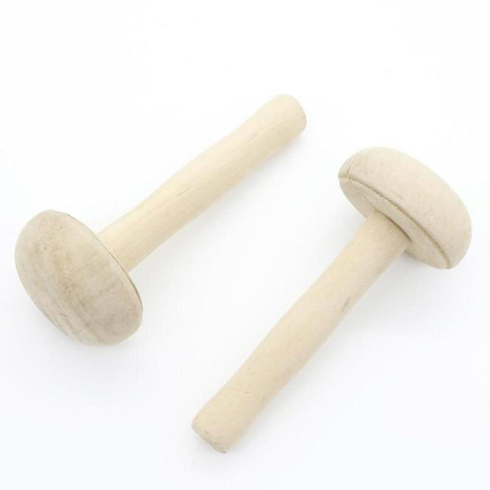 1Set DIY Wooden Darning Mushroom Patchwork Tool Mending Pants Clothes Socks Weaving Crafts Needle Holder Thread Sewing Accessories