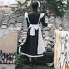 Dress Maid Cosplay Long Sleeve Long Maid Clothes Black [Lady Lazy] Women's Men's (2XL)