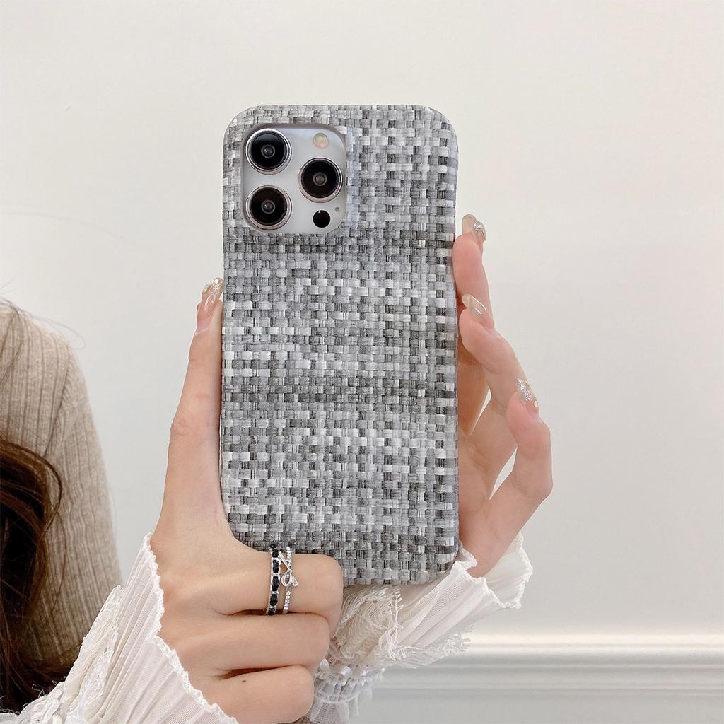 Роскошный Плетеный Классический Стиль В Сочетании С iPhone 15 14 13 12 11 Pro Max PU Одиночный Чехол Адаптивный Чехол Защитный Чехол