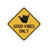 Only Good Mood Funny Metal Plaque Round Novelty Vintage Aluminum Sign Aesthetic Room Home Bar Garage Wall Decor Gift