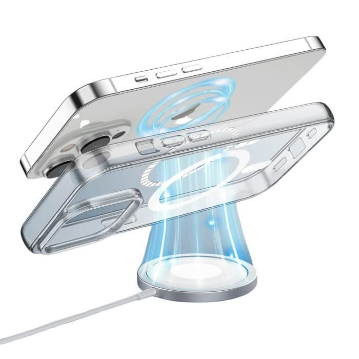 Прозрачный чехол для iPhone 15 PRO - Силикон со встроенным магнитным кольцом Phonillico®