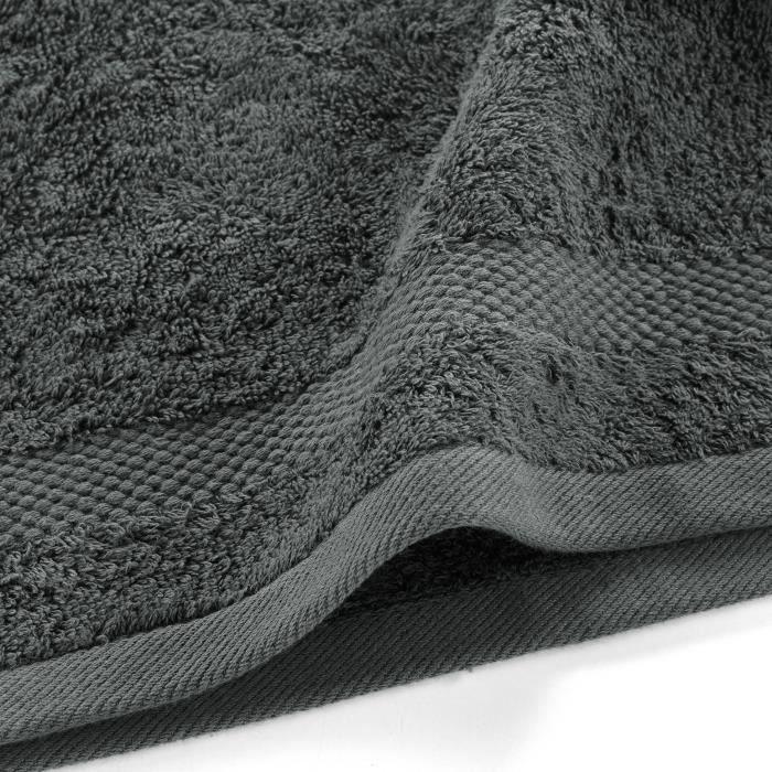 Serviette de toilette - Elegante - Anthracite - 30 x 50 cm - 100% coton - 600 gr/cm²
