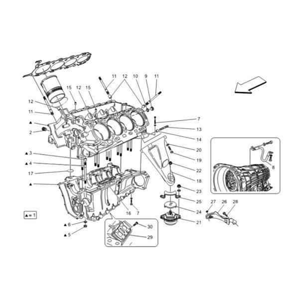 2 куска: 000226572 Кронштейн двигателя, совместимый с Maserati