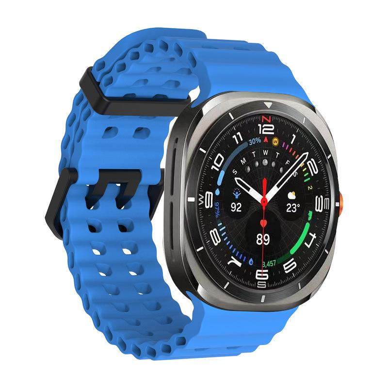 Мягкий силиконовый браслет для Samsung Galaxy Watch 7 Ultra 47 мм, спортивный мужской ремешок для часов ULTRA7 47 мм, без зазоров, изогнутый конец