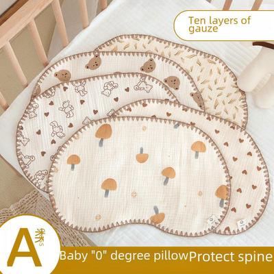 Подушка для новорожденного из 10-слойной хлопковой марли — дышащая, впитывающая пот, в форме облака для комфорта малыша