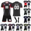 Personalised Shirts Kit Mens Girls With Name Number Custom Football Jerseys For Boys Training Suit