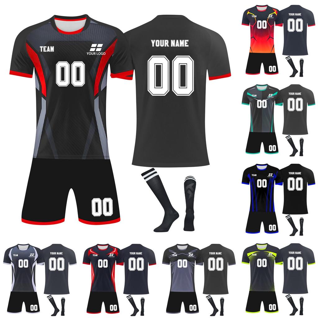 Personalised Shirts Kit Mens Girls With Name Number Custom Football Jerseys For Boys Training Suit