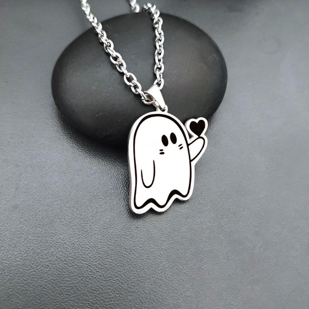 Halloween Couple Necklace Finger Heart Lover Neckchian Lovely Ghostes Pendant Best Friend