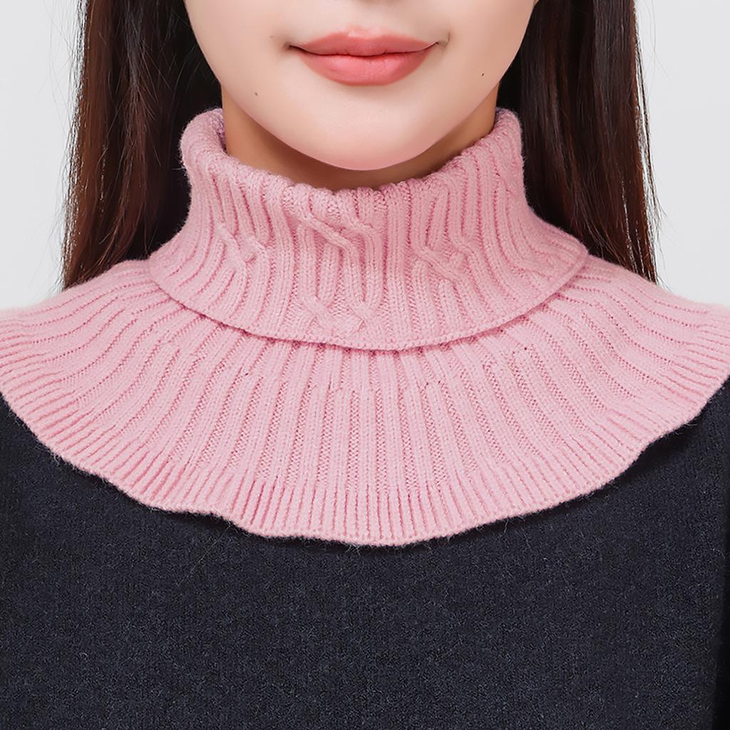 New Detachable Knitted Turtleneck Fake Collar For Women Neck Warmer Autumn Winter Warm Cover Head Neck Knitting False Collar