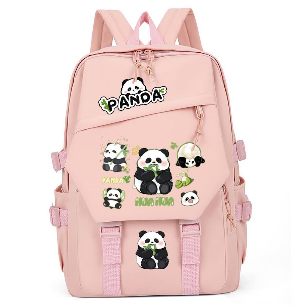 Panda Huahua Cartoon Printing Primary And Secondary School Students High Value Backpack Large Capacity Versatile School Bag