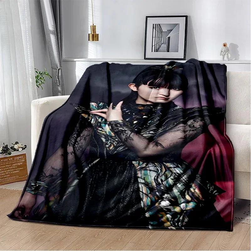Теплый печатный плед Babymetal, плед для дивана в офисе, многофункциональный домашний плед из фланели