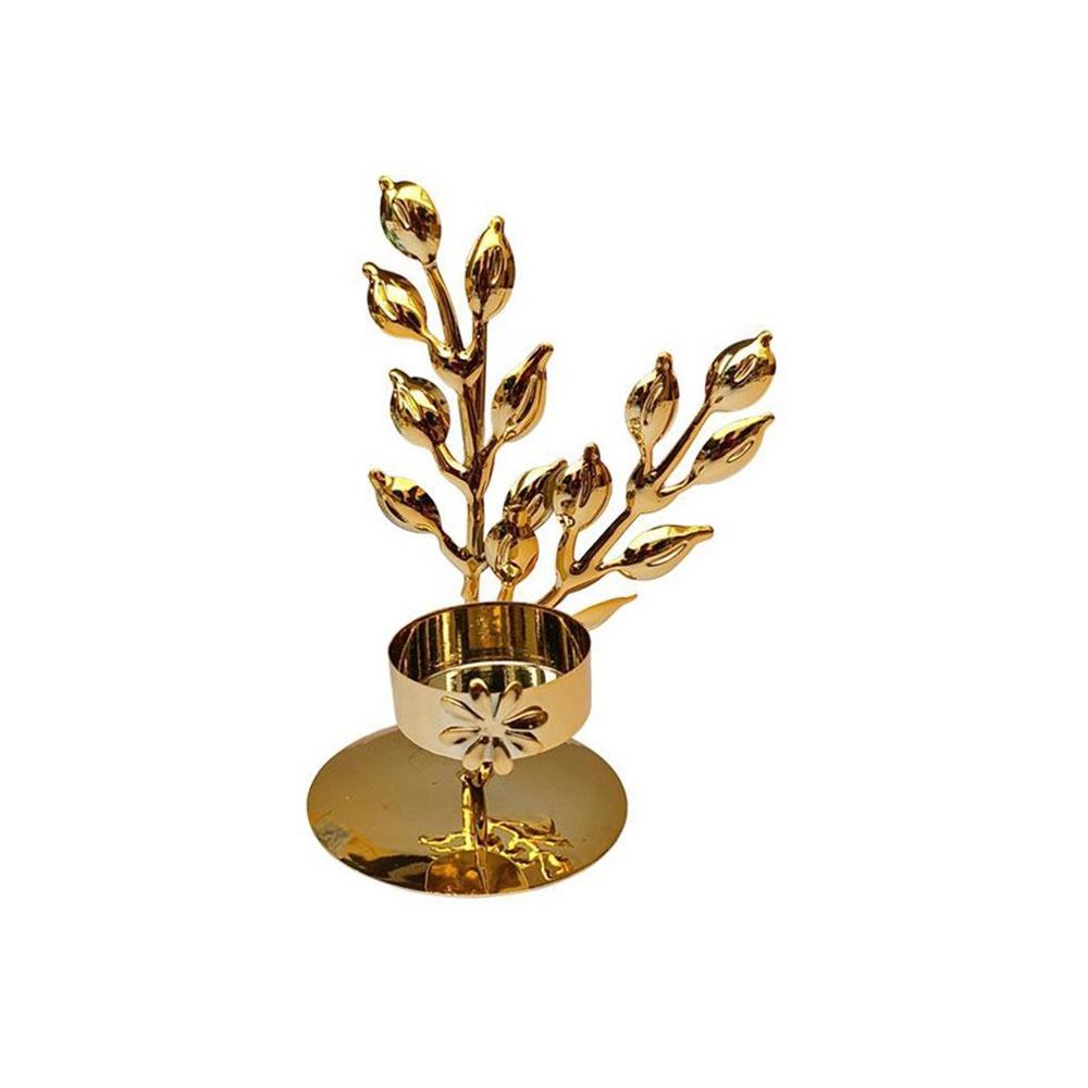 Handmade Ginkgo Candle Holder Exquisite Metal Candlestick Romantic Nordic Candle Holder  Home Decor