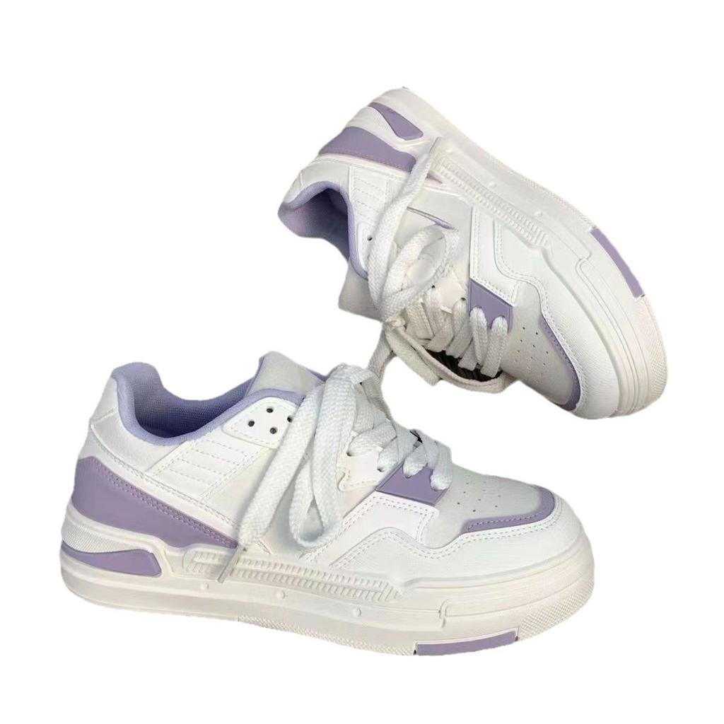 Корейская версия женской обуви, весенние универсальные дышащие повседневные белые туфли 2024 года, новый нишевый модный дизайн, толстая подошва, туфли прилив