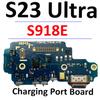 Замена для Samsung S23 Ultra S918B S918E S918U Плата USB-порта зарядки Основная сигнальная материнская плата Шлейф LCD