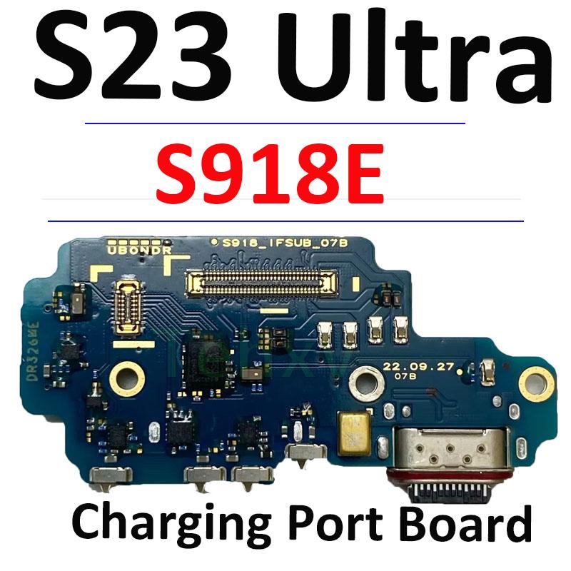 Замена для Samsung S23 Ultra S918B S918E S918U Плата USB-порта зарядки Основная сигнальная материнская плата Шлейф LCD