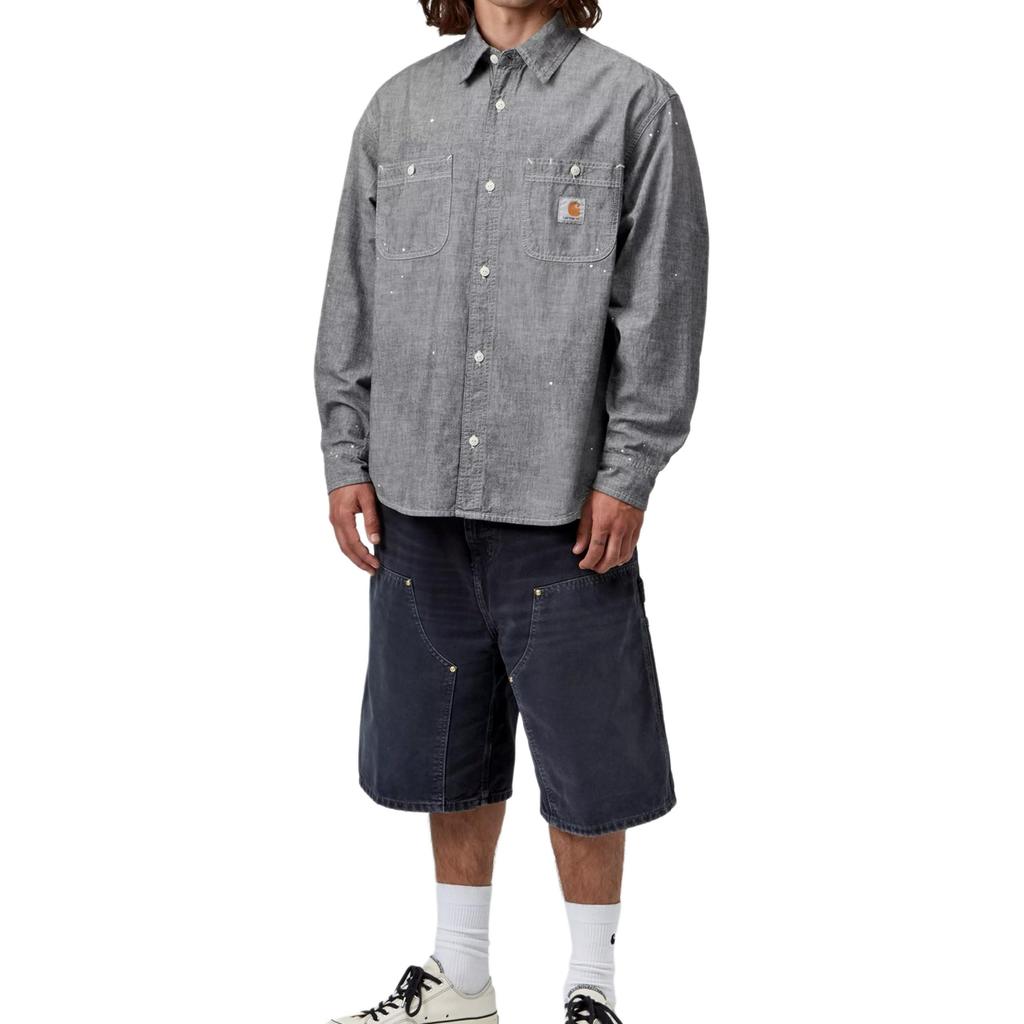 Carhartt WIP SS26 Художественная рубашка с длинным рукавом Свободный винтажный дизайн Длинный рукав Удобная рубашка Унисекс рубашки I036919-89-0L