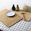 Rectangular Rattan Placemats Braided Wicker Woven Mat Seagrass Woven Placemats  Dining Table