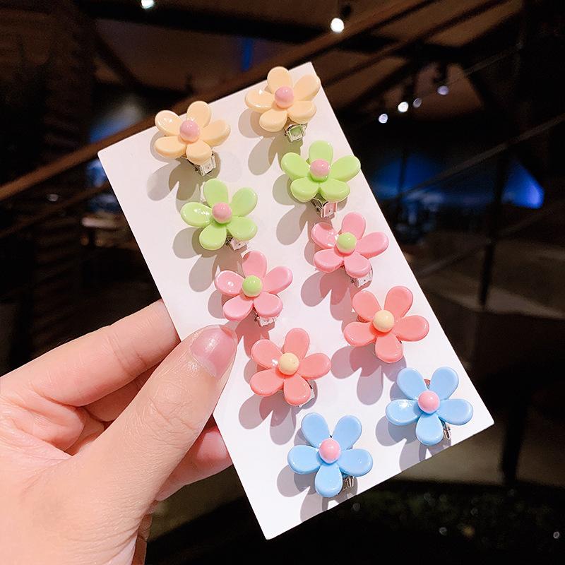 Аксессуары для ушей с цветами и фруктами для маленьких девочек, серьги-клипсы без отверстия для ушей, серьги-цветки, ювелирные изделия, принцесса, детский день рождения