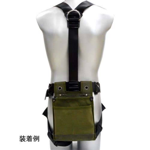 Artisan-made Slit Canvas Waist Pouch, Navy Blue, SHB-110NV