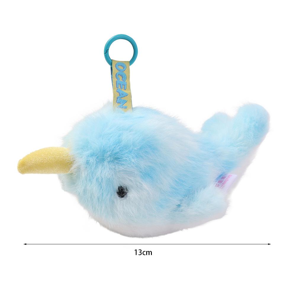 Soft Ocean Animal Plush Keychain Starfish Fluffy Whale Keyring Cute Seahorse Pendant Home Decor