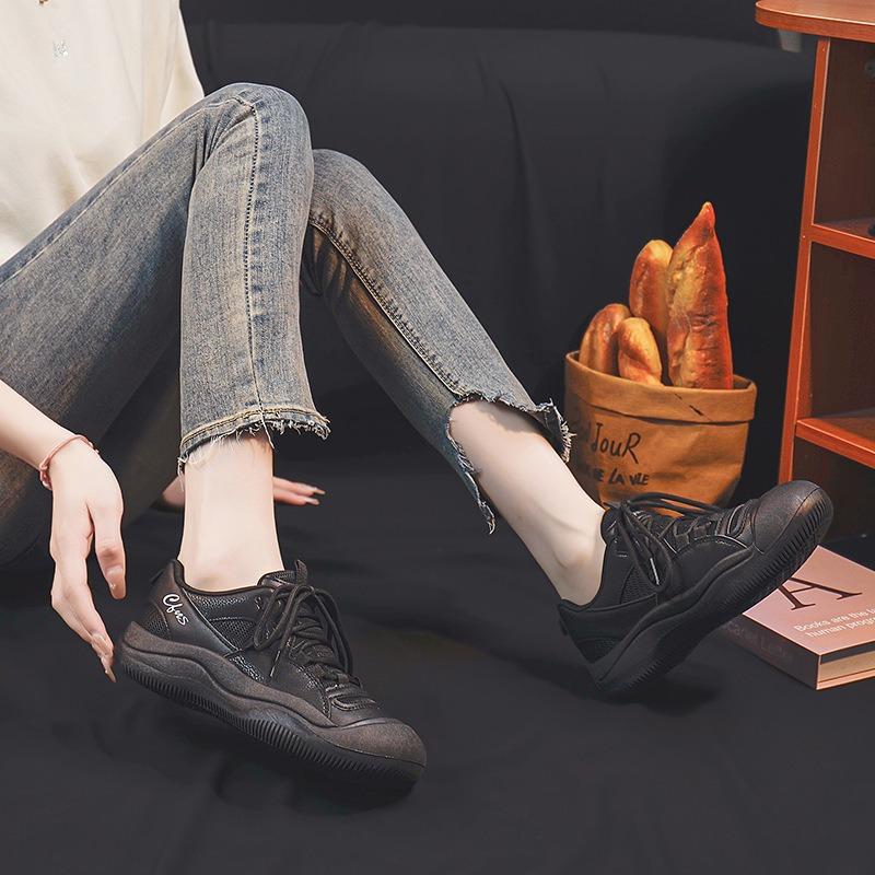 Летняя новая парусиновая обувь женская студенческая дышащая повседневная обувь уличная белая обувь