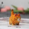 1PC Creative Desktop Wood Cat Handmade Wood Carving Kitten Ornaments Small Animal Decoration Crafts