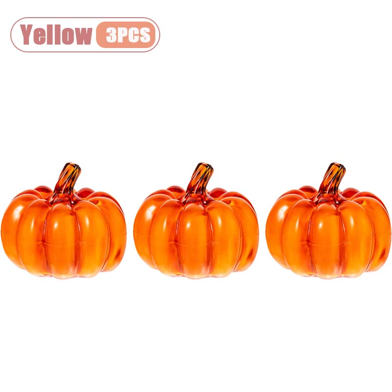 1-10PCS LED Glowing Pumpkin Halloween Decorations Tabletop Ornaments Spooky Props for Haunted House Party Home Desktop Display