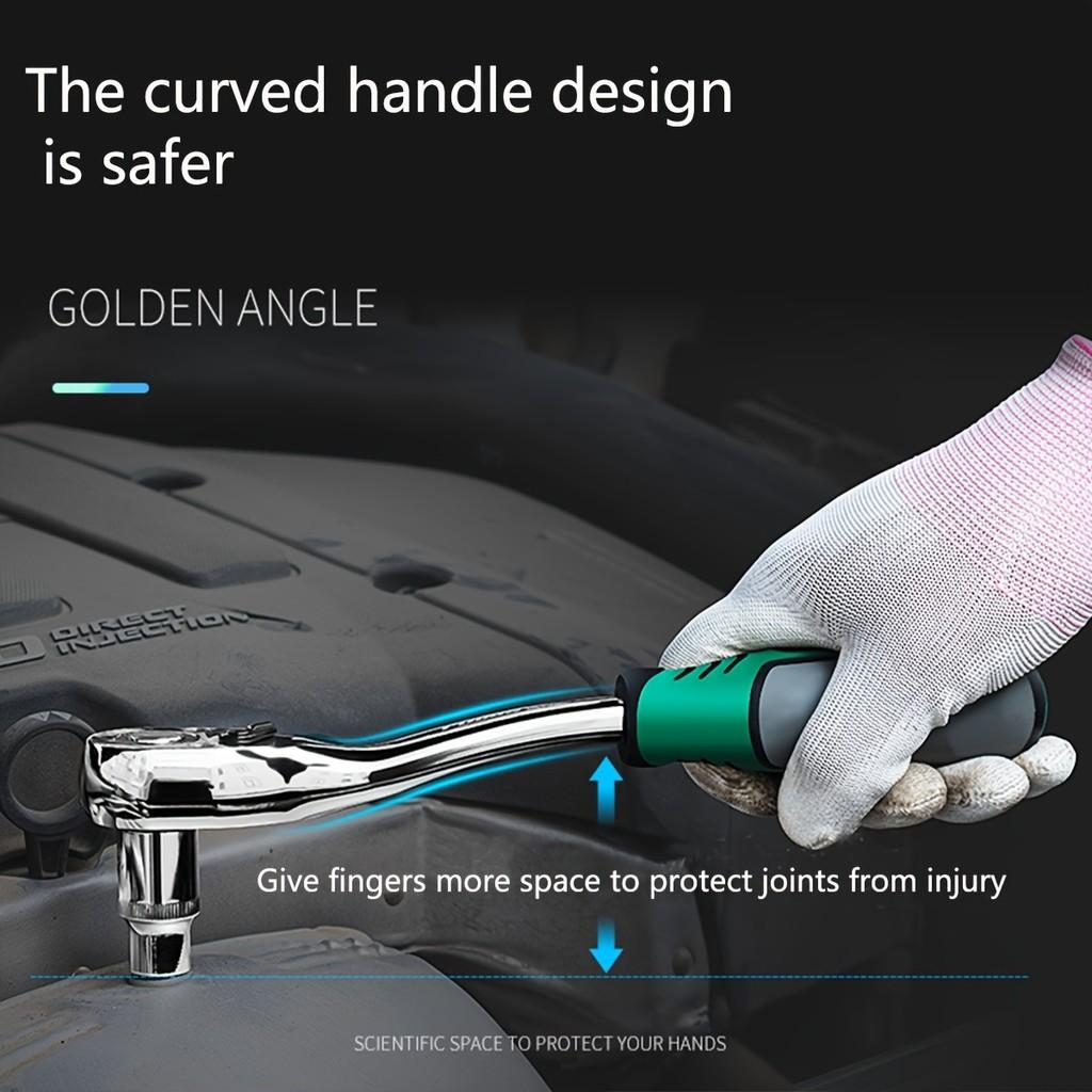 1/4 Inch Ratchet Socket Wrench Set Multifunctional Mechanical Tool Kit and Sockets Set Portable Household Repair Tool Kit