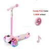 Детский самокат, 3 колеса, самокат, ножной самокат, скейтборд, переднее светодиодное мигающее колесо, музыкальная функция, детская спортивная игрушка для улицы