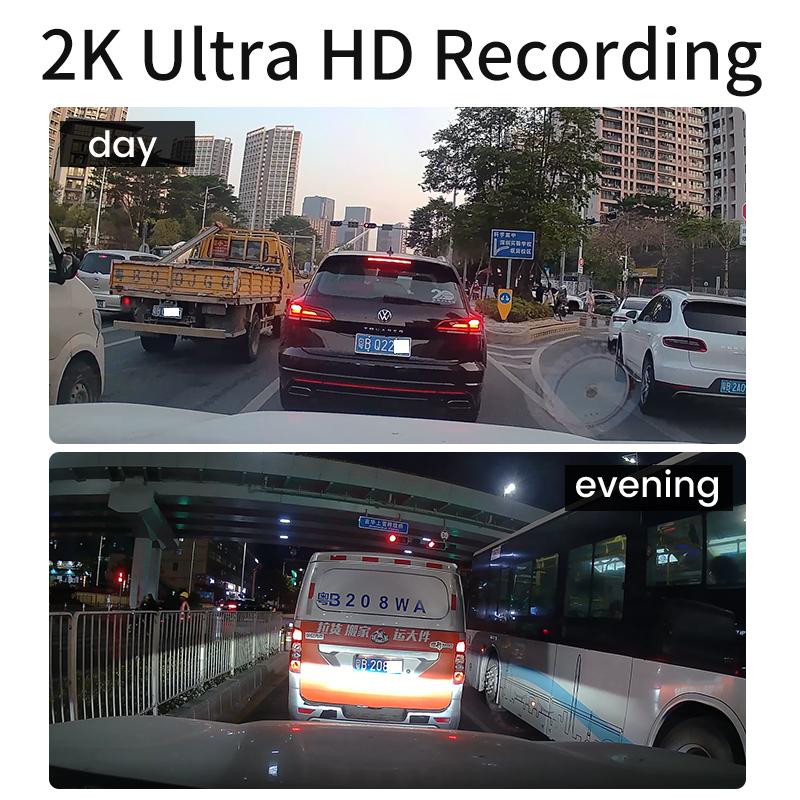2K 4G 3-дюймовый видеорегистратор с двумя камерами, записью, Wi-Fi, GPS-трекингом, удаленной проверкой видео в реальном времени на телефоне, питание 12-24 В, автомобильная камера