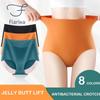 New Ice Silk High Waist Flat Belly Women Panties Hip Lift Brief Seamless Cotton Antibacterial Crotch Women Underwear