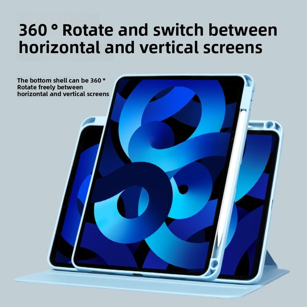 Кожаный чехол для 2024 iPad Pro 11 iPad Air 11 Обложка с вращающейся подставкой с акриловой задней крышкой 10.2 12.9