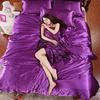 Satin Silk Bedding Set Bed Cover Flat Sheet Pillowcases