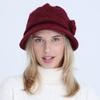 Knitted Hat Women's Autumn Winter Flower Fashion Mom Rabbit Wool Pot Hats & Caps with Thick Velvet Warmth Hat