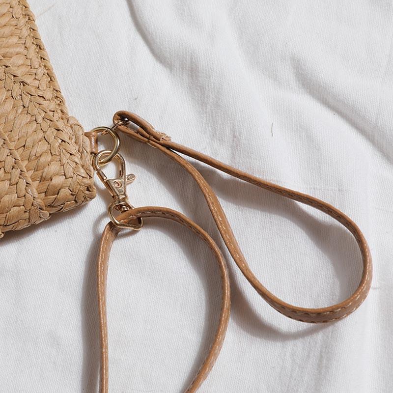 Yogodlns Летняя плетеная соломенная сумка для женщин, сумка-конверт ручной работы, пляжная сумка в богемном стиле, сумка через плечо для отпуска, сумка через плечо