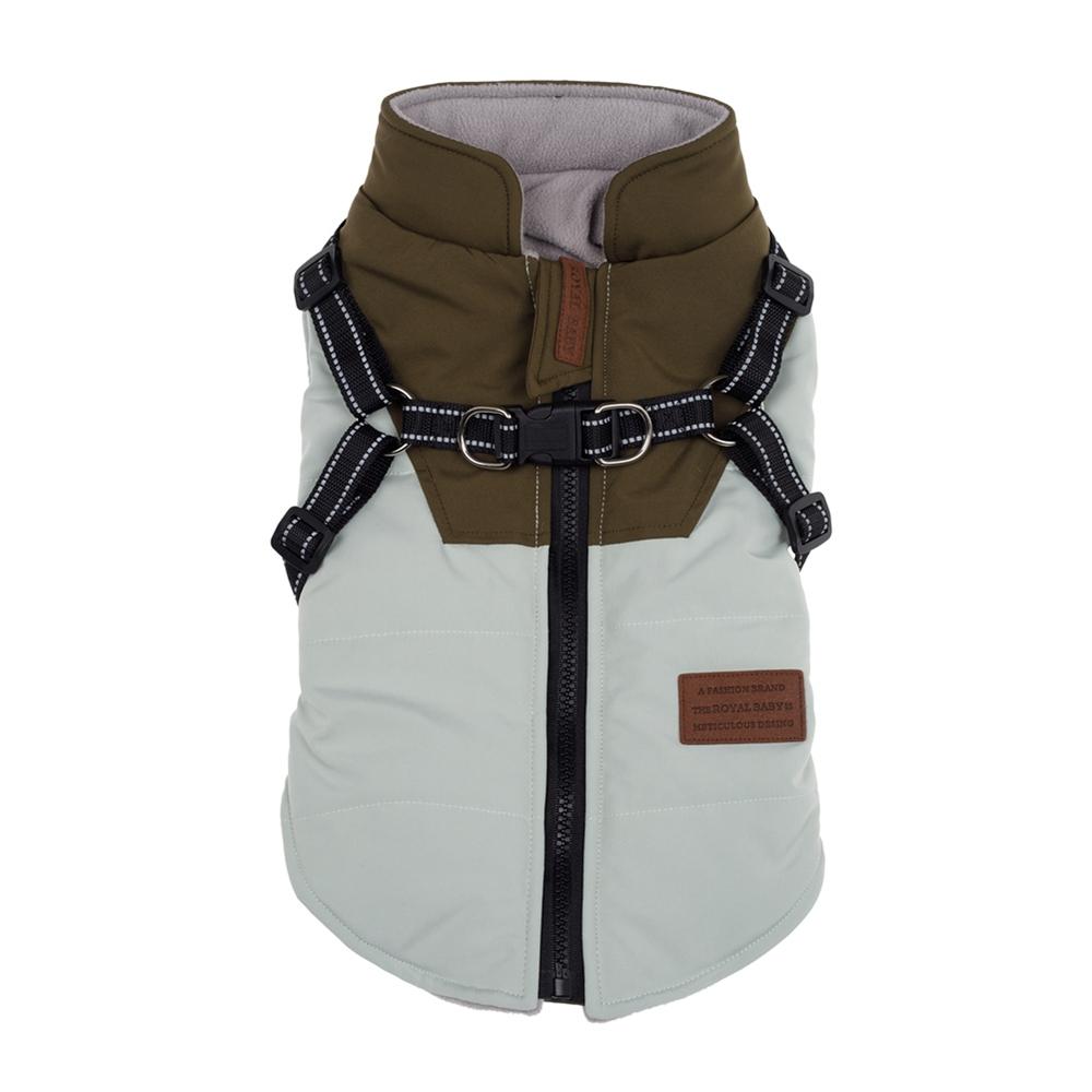 Водонепроницаемая теплая куртка для собак, жилет, зимняя одежда для собак со шлейкой, пальто для французского бульдога, костюм для домашних животных для маленьких и больших собак, чихуахуа