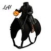Headless Horseman Pet Outfit Cat Costume Halloween 3D Funny Rider with Pumpkin Holiday for Dogs Lantern Adjustable Harness Small Cats Cosplay