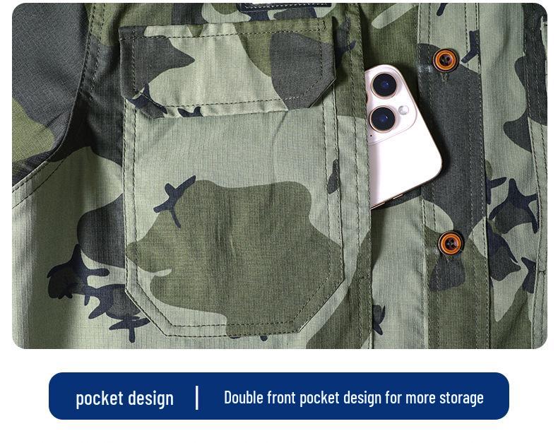 Men's Quick-Dry Summer Workwear Set: Breathable, Sun-Protective Suit for Outdoor Construction and Workshop Tasks