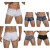 S-XL Мужские Джинсовые Шорты с Низкой Посадкой, Очень Короткие, С Необработанным Краем, Рваные, С Боковой Шнуровкой, Обтягивающие Бедра, для Рейв-Вечеринки, Клубной Одежды