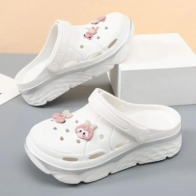 Летние женские пляжные сандалии на толстой подошве для женщин, тапочки для ванной, модные уличные сандалии для сада из ЭВА, водные горки