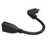 Угловой адаптер Mini HDMI (папа) на HDMI (мама) 90 градусов, кабель HD 0,15 м для передачи аудио и видео