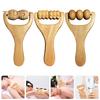 Wooden Massage Roller Body Muscle Relaxation Tool for Neck Back Legs Handheld Acupressure Stick Massager for Body Shaping Anti Cellulite Lymphatic