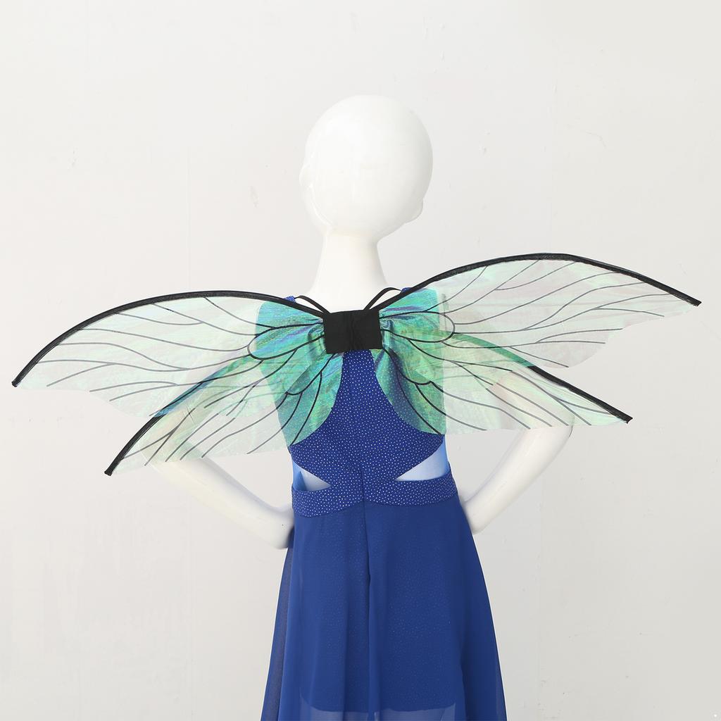 Женщины Девушки Цикада Крылья Стрекоза Эльф Крылья Фея Хэллоуин Косплей Костюм Праздничная Вечеринка Маскарад Реквизит Одеваются