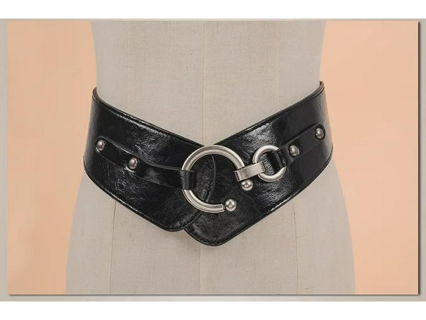 Korean Wide Waist Elastic Belt for Women – Versatile European & American Style