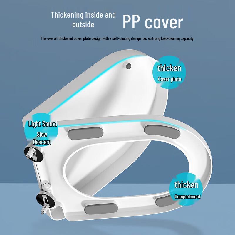 Универсальное сиденье для унитаза WUZORY с плавным закрыванием